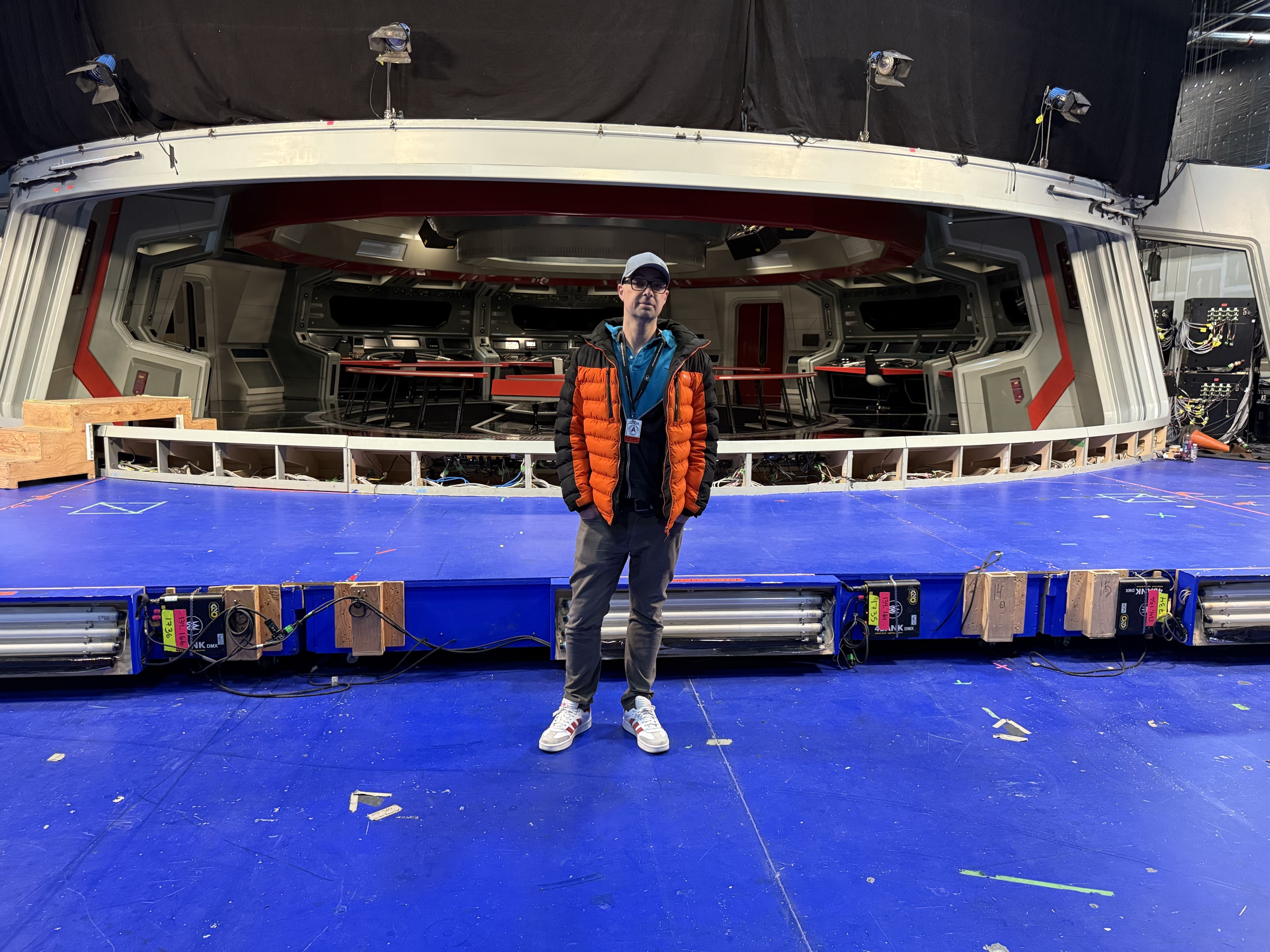 Thomas Pringle on a science-fiction production set